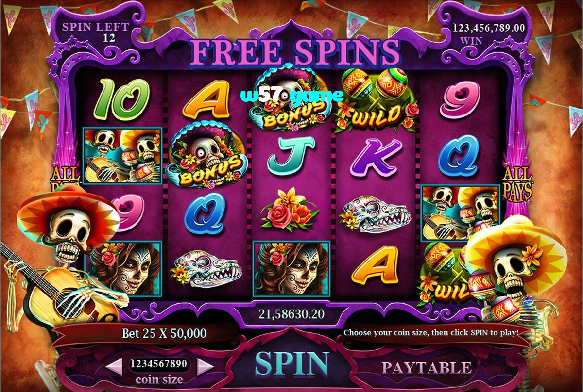 w57 game casino presented on mobile device in Pakistan with slots and live games